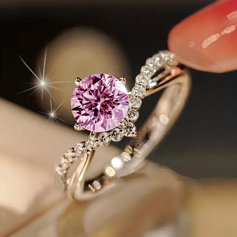Crown Promise Ring with Sparkling Zirconia - Engagement & Wedding Ring